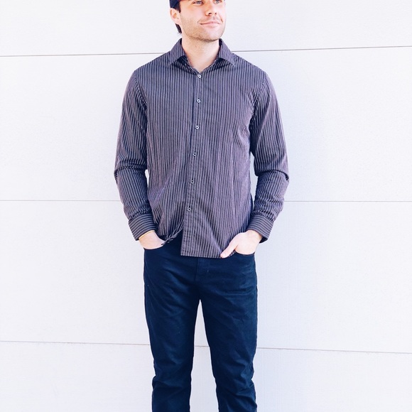 Michael Kors Striped Dress Shirt - Picture 6 of 8